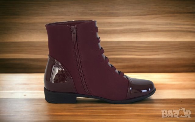 ПРОМО:Дамски боти в бордо, снимка 3 - Дамски боти - 44231474