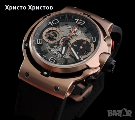 Мъжки луксозен часовник Hublot Classic Fusion Ferrari GT, снимка 3 - Мъжки - 36071527