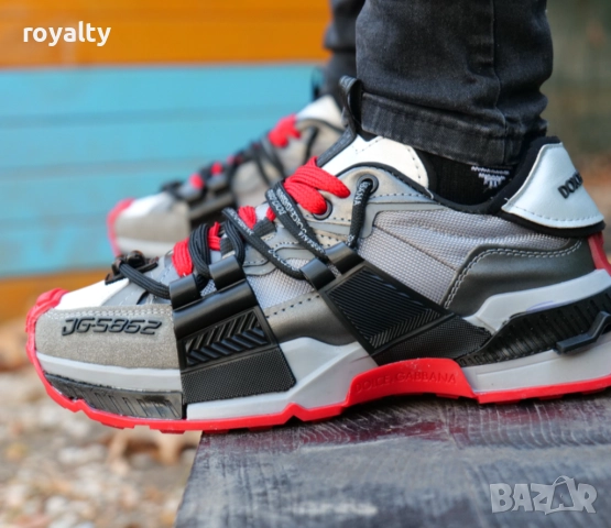 Мъжки сникърси- Dolce&Gabbana- черно, сиво и червено