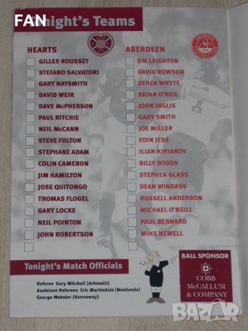 Абърдийн оригинални шотландски футболни програми 1996-1998 с Илиян Киряков и Цанко Цветанов Глазгоу, снимка 7 - Фен артикули - 35952557
