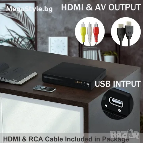 HD DVD & CD Плейър Tojock DVP-506 – Мултирегионален с Full-HD 1080p Upscaling, снимка 5 - Плейъри, домашно кино, прожектори - 56003304