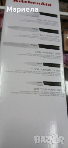 Комплект от 5 стоманени ножа KitchenAid + Точило за ножове, снимка 4 - Прибори за хранене, готвене и сервиране - 52690104