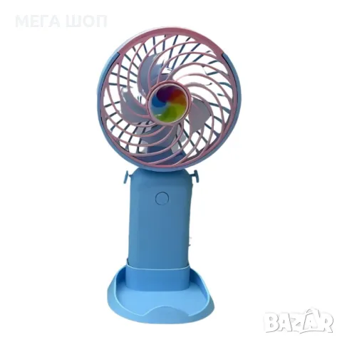 Цветен мини вентилатор с USB зареждане, снимка 3 - Вентилатори - 50390271