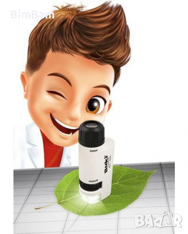 Джобен микроскоп Buki Sciences - с адаптер за смартфон, снимка 3 - Образователни игри - 36217102