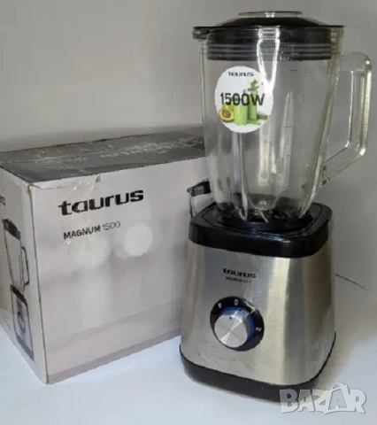 Мощен блендер 1500W за разбиване на лед със стъклена кана 1.5 литра, снимка 2 - Блендери - 51613355