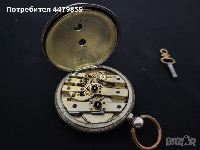 Сребърен тримостов джобен часовник , снимка 8 - Мъжки - 51865635