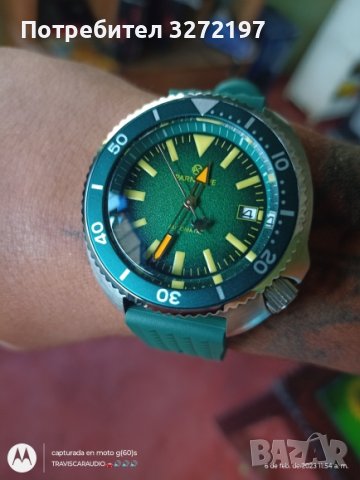 PARNSPRE автоматичен часовник за гмуркане, 300 M, стъкло сапфир, японски мехнизъм NH35A, снимка 14 - Мъжки - 40692719