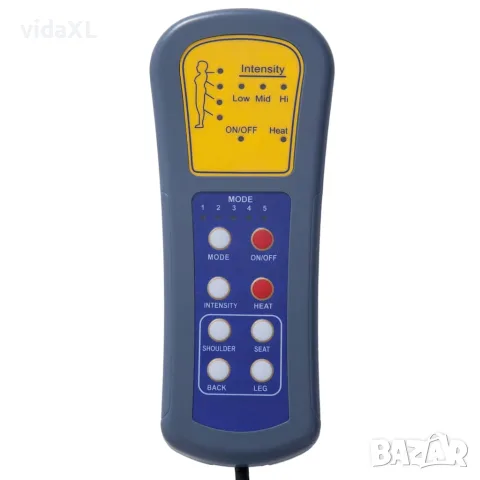 vidaXL Масажираща кушетка, сива, изкуствен велур, снимка 9 - Кушетки - 56146494