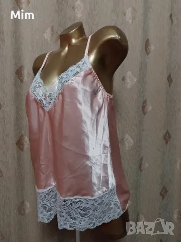 М/L Розова, сатенена, къса нощница , снимка 5 - Нощници - 49820110