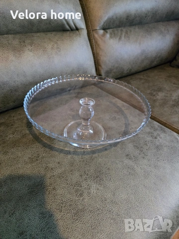 Стъклена поставка с купол за торта , снимка 5 - Аксесоари за кухня - 53148938