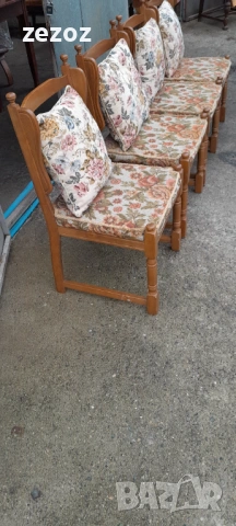 Столове трапезни масив-4бр.№013, снимка 3 - Столове - 53680010