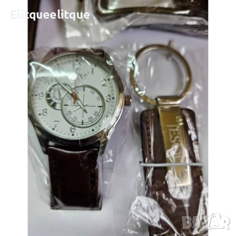 Луксозен подаръчен комплект за мъже JESOU – 4 в 1, снимка 5 - Бижутерийни комплекти - 52333659