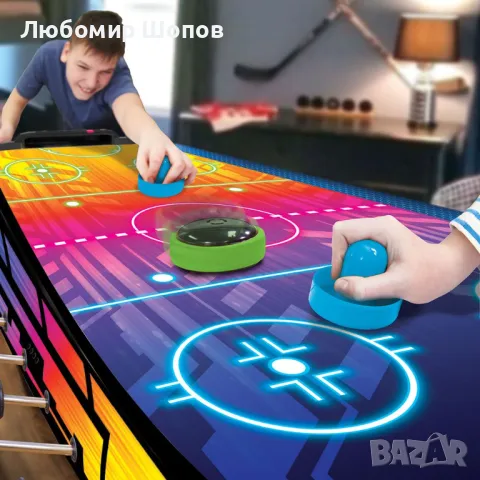 Детска игра 2 в 1 Ambassador - Футбол и въздушен хокей, неонова, снимка 5 - Джаги - 48601475