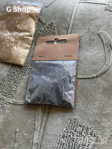 Сребърен брукат златни за нокти злато за нокти , снимка 4 - Педикюр и маникюр - 49992707