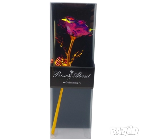 Светеща роза в подаръчна кутия, различни цветове, снимка 4 - Подаръци за жени - 52648625
