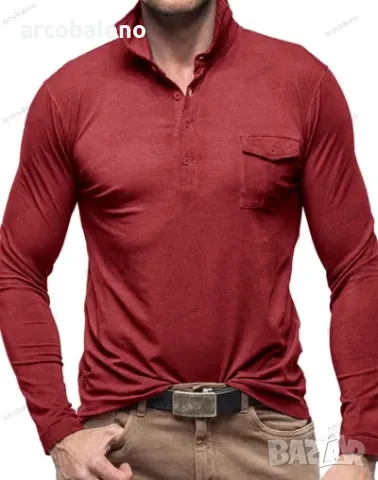 Мъжка тениска с дълги ръкави, 8цвята , снимка 7 - Тениски - 48415869