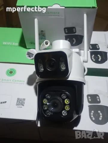 Двойна камера 8 МР PTZ ICSEE WIFI Камера с два обектива Human Detect , снимка 4 - IP камери - 50411959