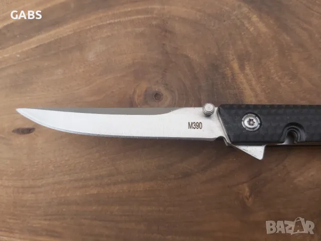 Сгъваем джобен нож М390 с клипс, снимка 5 - Ножове - 49333699