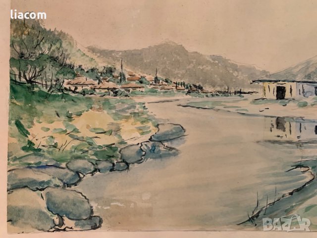 КУРТ ПЕТЕРС 1897-1978 г. смесена техника, снимка 5 - Картини - 33786440