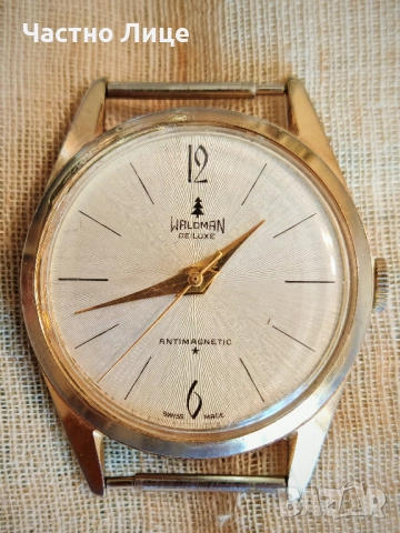 Швейцарски Винтидж Мъжки Ръчен Часовник Waldman1970те г