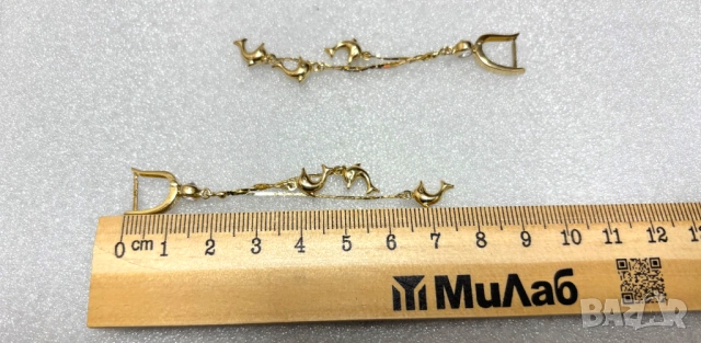 Златни Обеци-4,61 грама/14К (проба 585), снимка 13 - Обеци - 53645643