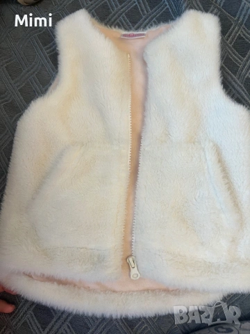 Benetton детска рокля+пухено елече 2г, снимка 6 - Бебешки рокли - 49291032