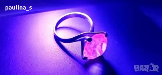 Два броя / Винтидж / Стар сребърен пръстен с Морганит и Бял сапфир проба 925 , снимка 18 - Пръстени - 42322435