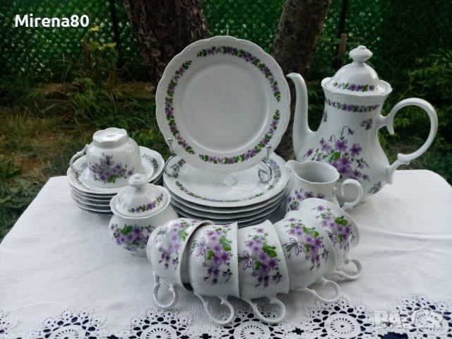 * Mitterteich Bavaria * - старинен сервиз теменужки