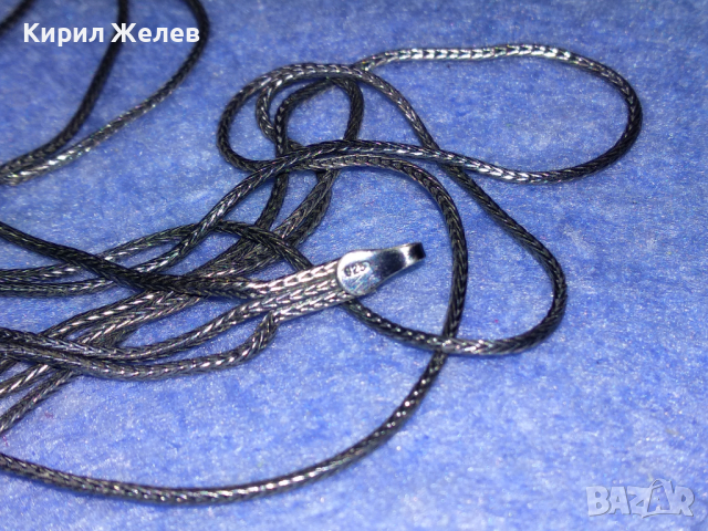 МАРКОВО НЕЖНО ТРОЙНО СРЕБЪРНО КОЛИЕ СРЕБРО 925 с БЯЛА ПОЗЛАТА / Закопчалката НЕ е Сребърна! 43808, снимка 6 - Колиета, медальони, синджири - 44664323