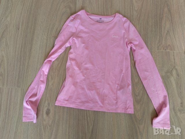 Розова блуза Love 9-10 г, снимка 1 - Детски Блузи и туники - 41634450