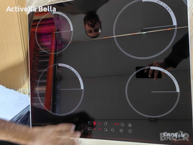 Cooksir CSC-D46001-BB – Стъклокерамичен плот за вграждане с 4 зони, 9 нива на мощност, таймер , снимка 2 - Котлони - 52443745