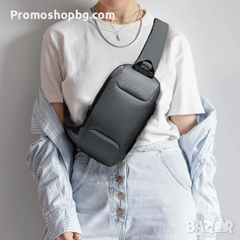 Раница Ozuko, 18×10×35 см, водоустойчива, с USB и заключващ механизъм, снимка 7 - Раници - 48179692