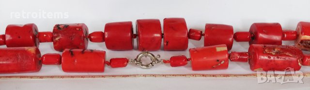 Антикварна Огърлица от Огромни Естествени Корали. Тегло 1.035 кг!, снимка 6 - Колиета, медальони, синджири - 41147175