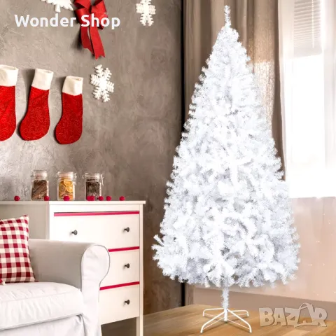 Изкуствена коледна елха - бяла - 120 см. ✨, снимка 1