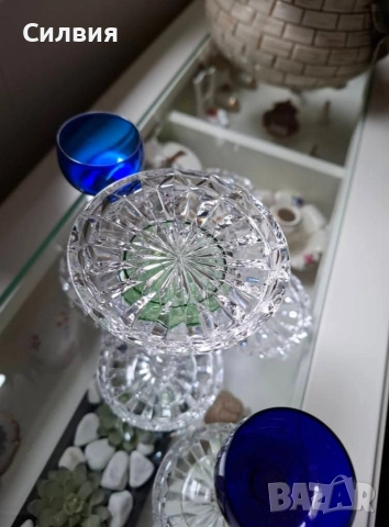 Кристални подложки за чаши , снимка 2 - Чаши - 52789841