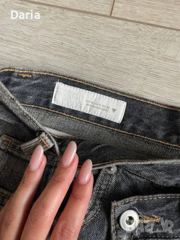 Дамски дънки в тъмносив цвят (Zara), снимка 3 - Дънки - 55875475