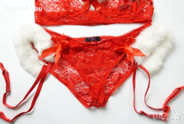Avidlove L дамски комплект червено дантелено бельо, снимка 5 - Бельо - 52240044
