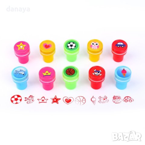 3833 Комплект детски печати за украса и игра, 10 броя