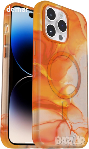  OtterBox Калъф за iPhone 14 Pro Max за MagSafe, удароустойчив, ултратънък, оранжев