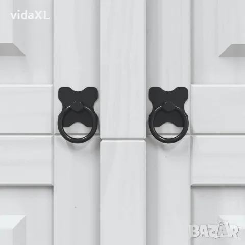 vidaXL Гардероб, мексикански бор, стил Корона, 2 врати, бял, снимка 6 - Гардероби - 56146547