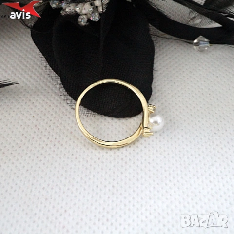 Пръстен с 14К златно покритие 224847, снимка 3 - Пръстени - 53627615