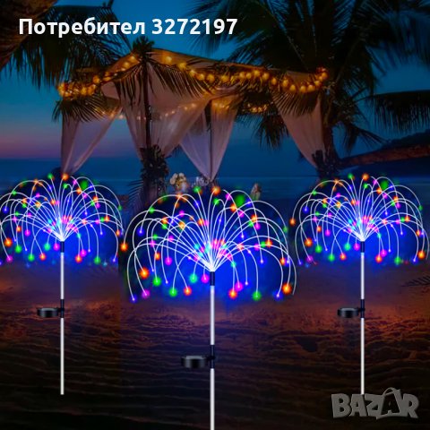 Соларна лампа медуза,7 цвята, снимка 4 - Соларни лампи - 41855789