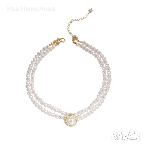 Комплект пръстен, обици и колие с перли, снимка 2 - Бижутерийни комплекти - 41906949