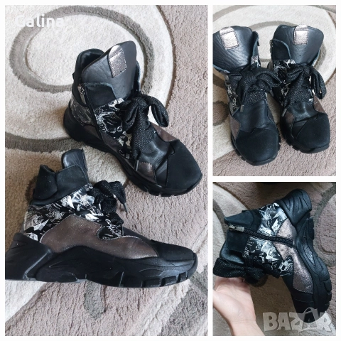 спортно елегантни дамски боти от естествена кожа