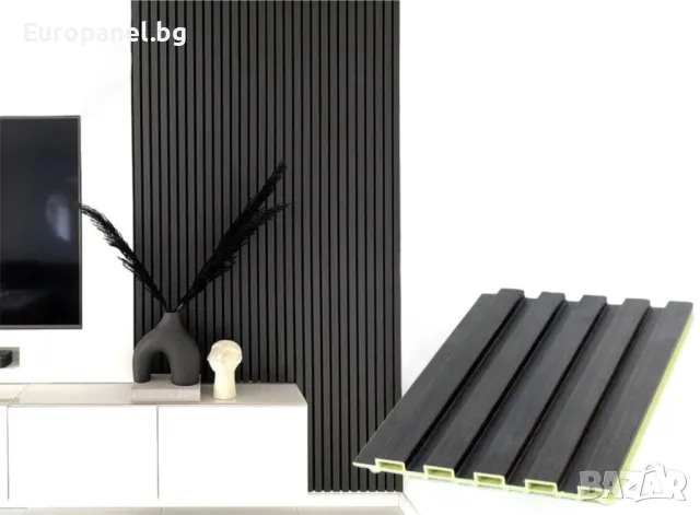 Декоративен PVC – цвят сив – 15 х 1 х 260 см