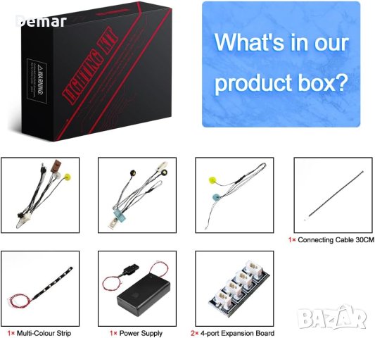 Комплект светодиодни светлини за Lego , снимка 3 - Конструктори - 41589684