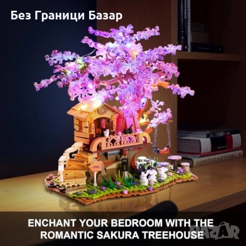 Нова Sakura дървена къщичка със светлини, комплект 841 части за сглобяване, снимка 2 - Други - 51736213