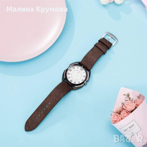 Мъжки подаръчен комплект, красиво опакован ръчен часовник и комплект слънчеви очила 2 в 1 , снимка 4 - Мъжки - 53171258