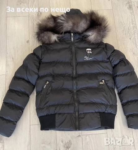 Karl Lagerfeld Дамско Зимно Яке С Естествен Пух На Качулката Карл Лагерфелд - 2 Цвята Код W.S.O.30, снимка 3 - Якета - 52595068