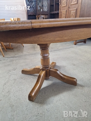 Масивна Трапезна Разтегателна Маса-внос от Германия!, снимка 4 - Маси - 53535231